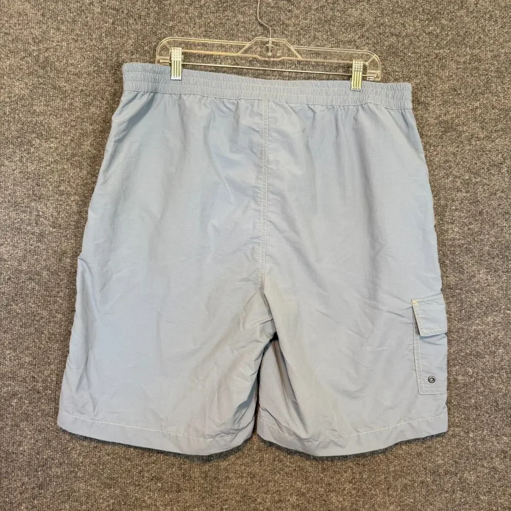 Polo Ralph Lauren‎ Board Shorts Mens XL Blue Yellow Cargo Mesh Lined Swim Trunks